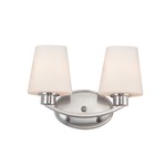 Shelter Wall Sconce - Satin Nickel / Satin White