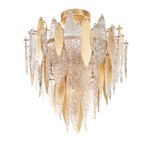 Majestic Semi Flush Ceiling Light - Gold Leaf