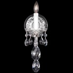 Sterling Wall Sconce - Polished Silver / Heritage Crystal