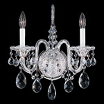 Sterling Wall Sconce - Polished Silver / Heritage Crystal