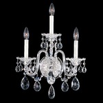 Sterling Wall Sconce - Polished Silver / Heritage Crystal