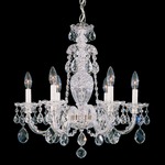 Sterling Chandelier - Polished Silver / Heritage Crystal