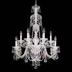 Sterling Chandelier - Polished Silver / Heritage Crystal