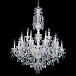 Sterling Chandelier - Polished Silver / Heritage Crystal