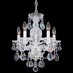 Sterling Chandelier - Polished Silver / Heritage Crystal