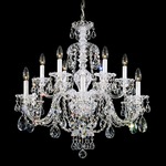 Sterling Chandelier - Polished Silver / Heritage Crystal