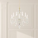 Sterling Tall Chandelier - Aurelia / Heritage Crystal