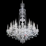 Sterling Tall Chandelier - Polished Silver / Heritage Crystal