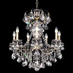 New Orleans Ornate Chandelier - Polished Silver / Heritage Crystal