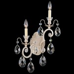 Renaissance Duo Wall Sconce - Antique Silver  / Heritage Crystal