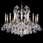 Renaissance Wide Chandelier - Black / Heritage Crystal