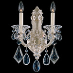 La Scala Wall Sconce - Antique Silver  / Heritage Crystal
