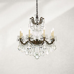 La Scala Chandelier - Heirloom Bronze / Heritage Crystal