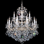 La Scala Chandelier - Antique Silver  / Heritage Crystal