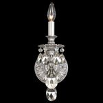 Milano Wall Sconce - Antique Silver  / Optic Crystal