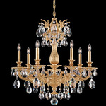 Milano Chandelier - Heirloom Gold / Optic Crystal