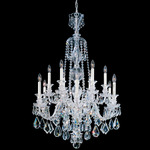 Hamilton Chandelier - Polished Silver / Heritage Crystal