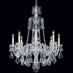 Hamilton Chandelier - Polished Silver / Heritage Crystal