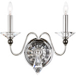 Jasmine Wall Sconce - Polished Silver / Optic Crystal