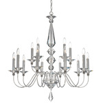 Jasmine Chandelier - Polished Silver / Optic Crystal