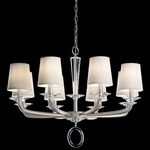 Emilea Chandelier - Antique Silver  / White