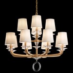 Emilea Chandelier - French Gold / White