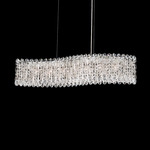 Sarella Wave Linear Pendant - Antique Silver  / Heritage Crystal