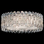 Sarella Flush Ceiling Light - Antique Silver  / Heritage Crystal