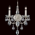 Sonatina Wall Sconce - Antique Silver  / Heritage Crystal