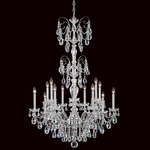 Sonatina Tall Chandelier - Polished Silver / Heritage Crystal