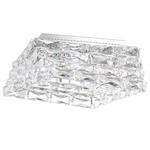 Glissando Flush Ceiling Light - Stainless Steel / Swarovski Crystal