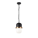 Tillie Pendant - Matte Black / Opal Tillie Pendant - Matte Black / Opal