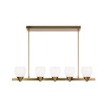 Reya Linear Chandelier - Aged Gold Brass / Opal