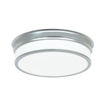 Navo Flush Ceiling Light - Chrome / White