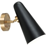 Blink Wall Sconce - Aged Gold Brass / Black