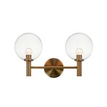 Cosmo Wall Sconce - Aged Gold Brass / Clear