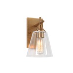Hollis Wall Sconce - Aged Gold Brass / Clear