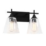 Hollis Wall Sconce - Black / Clear