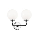 Particles Wall Sconce - Chrome / Opal