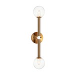 Stellar Wall Sconce - Aged Gold Brass / Clear