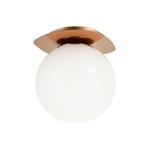 Razz Flush Ceiling Light - Aged Gold Brass / Opal