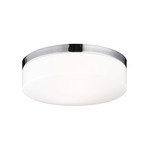 Xenon Flush Ceiling Light - Chrome / White