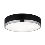 Trydor Flush Ceiling Light - Chrome / Black