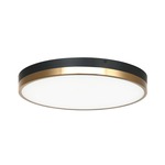 Tone Ceiling Light Fixture - Black / Aged Gold Brass / White