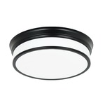 Navo Flush Ceiling Light - Black / White