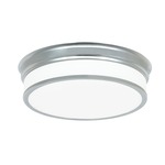 Navo Flush Ceiling Light - Chrome / White