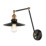 Brixson Wall Sconce - Black / Aged Gold Brass