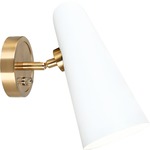 Blink Wall Sconce - Aged Gold Brass / White