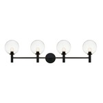 Cosmo Wall Sconce - Black / Clear