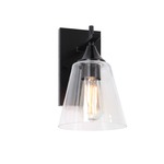 Hollis Wall Sconce - Black / Clear